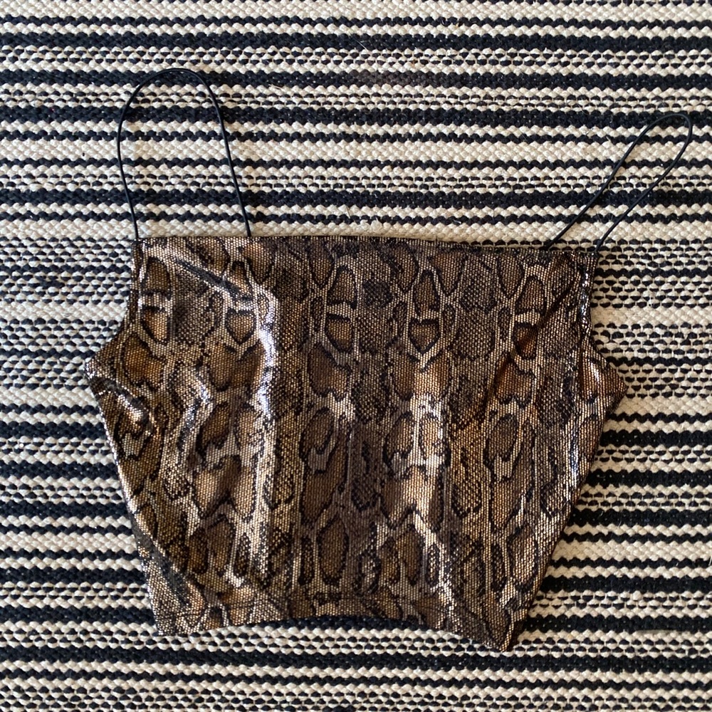Animal print crop top